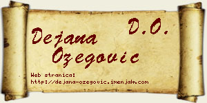Dejana Ožegović vizit kartica